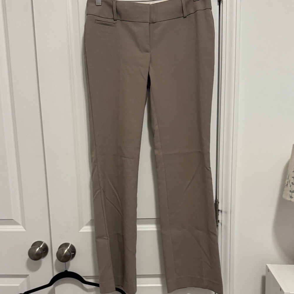 LOFT Taupe Straight Leg Trousers